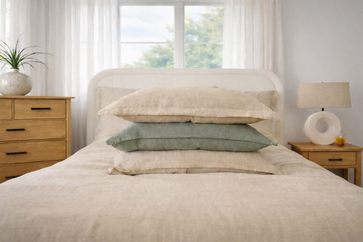 Linen Pillow Sham - Natural - 100% Belgian Linen