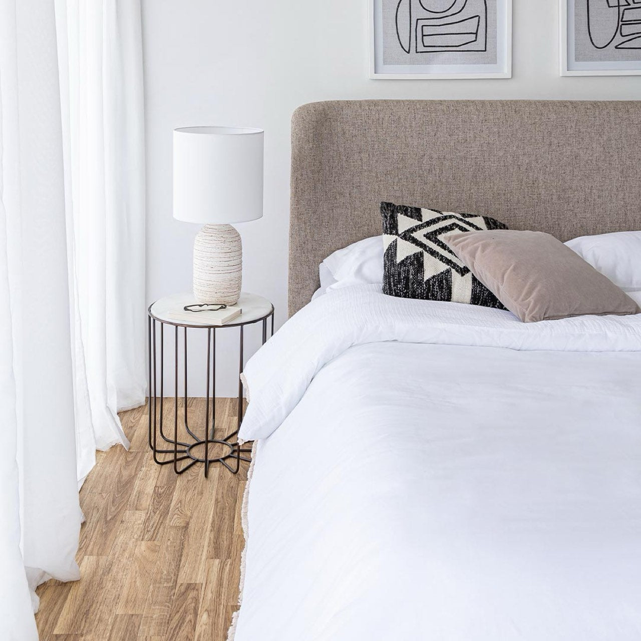 Faye Queen Bed Short - Taupe - King