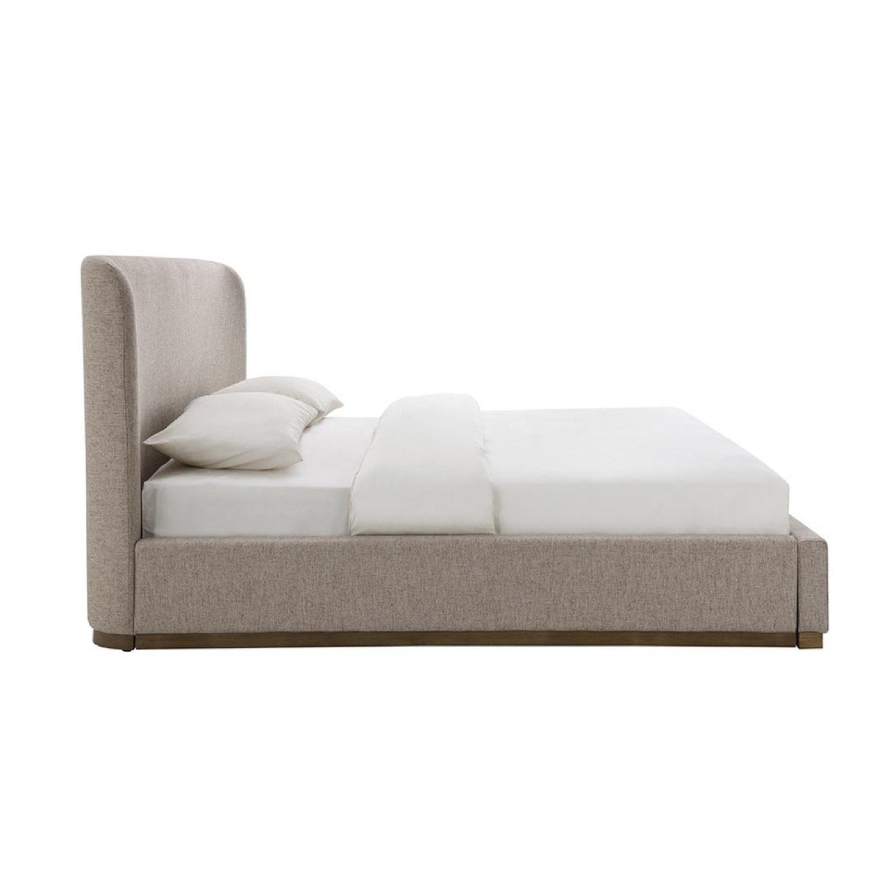 Faye Queen Bed Short - Taupe - King