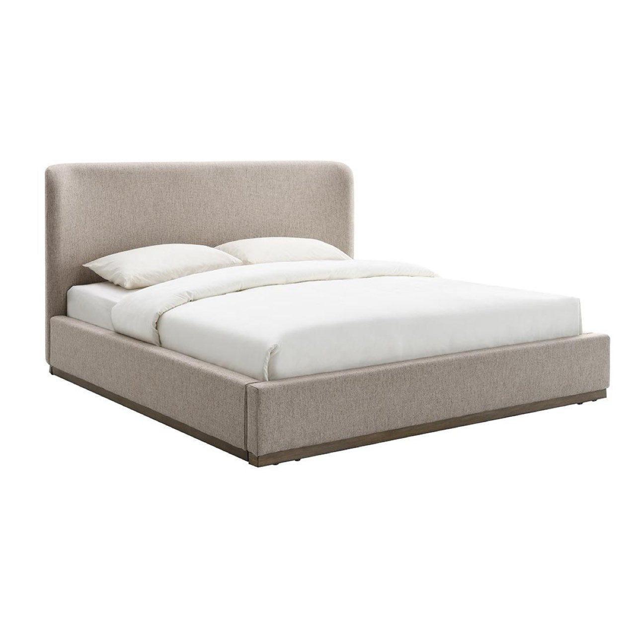 Faye Queen Bed Short - Taupe - King