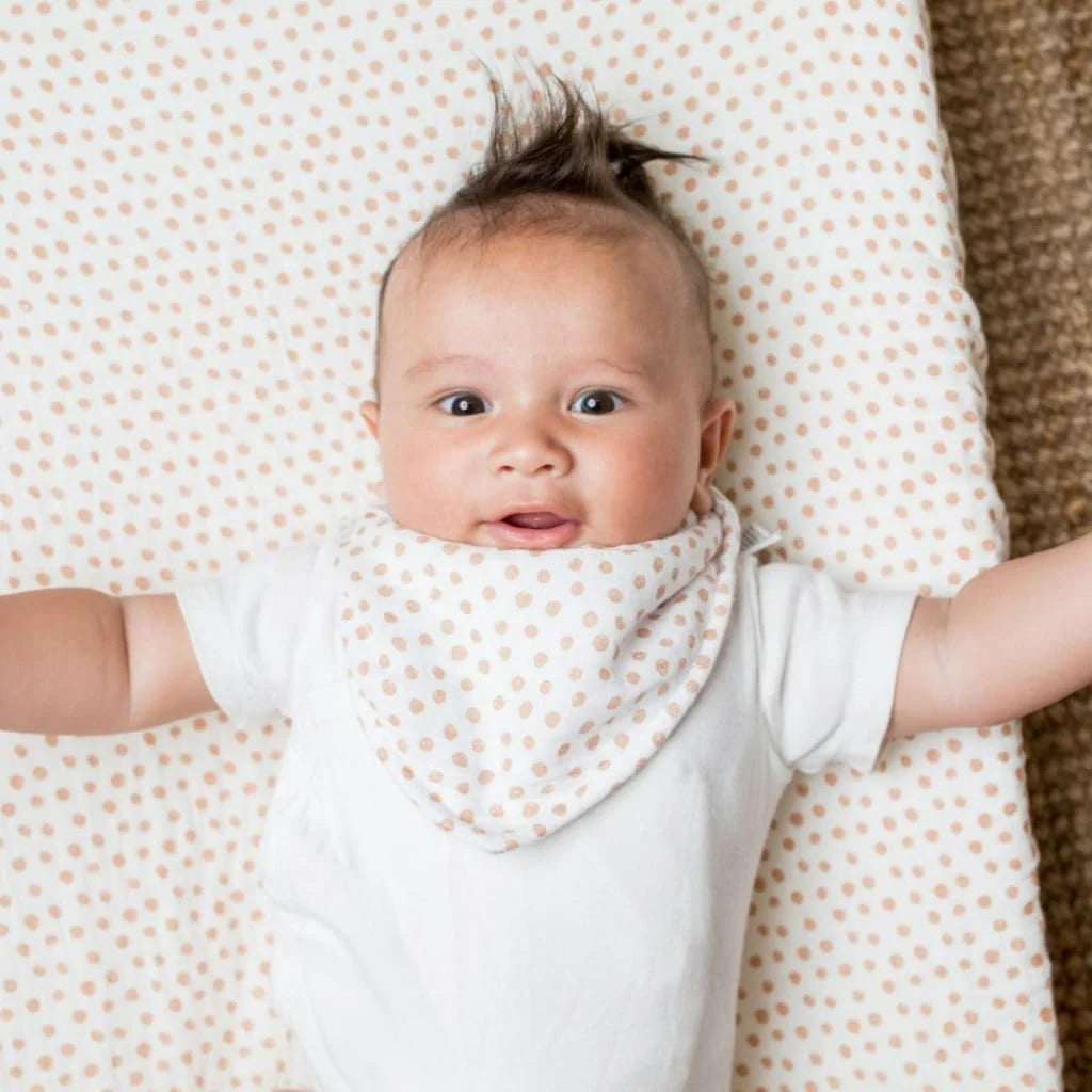 Yellow Wildflowers & Dots - Bandana Baby Bibs