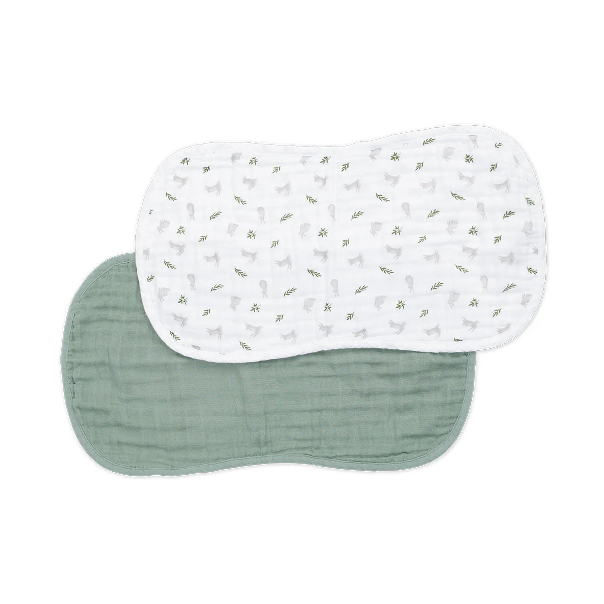 Bunnies & Fern - Muslin Baby Burp Cloths