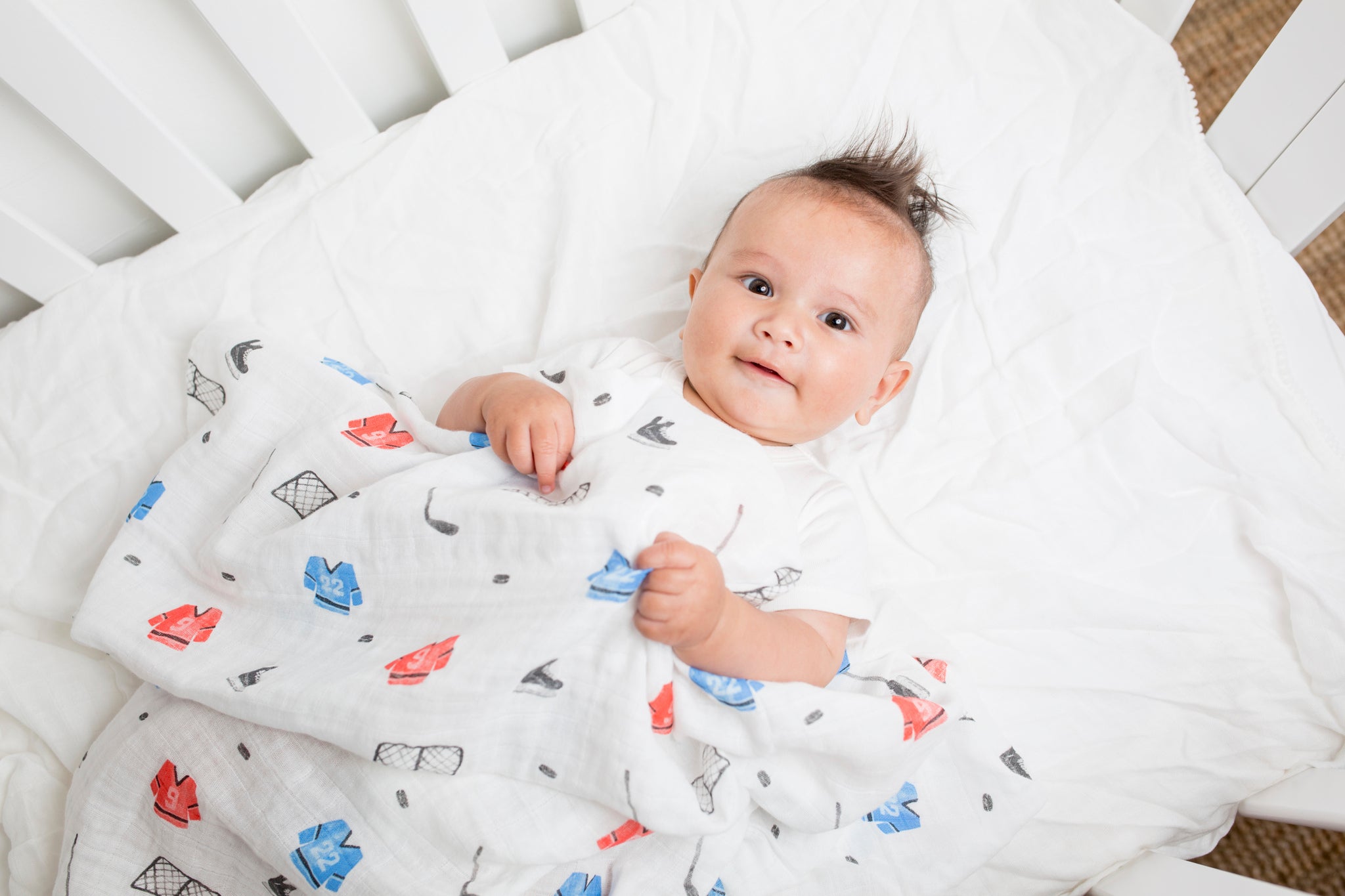 Extra Large Classic Muslin Swaddle - Hockey
