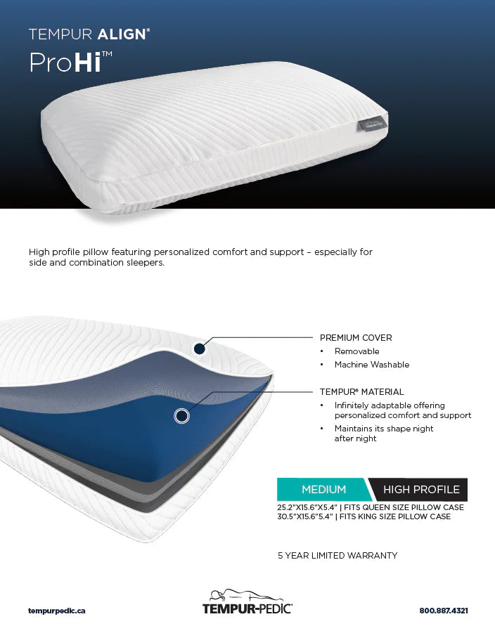 Tempur-Pedic® TEMPUR ALIGN® ProHI™ Pillow