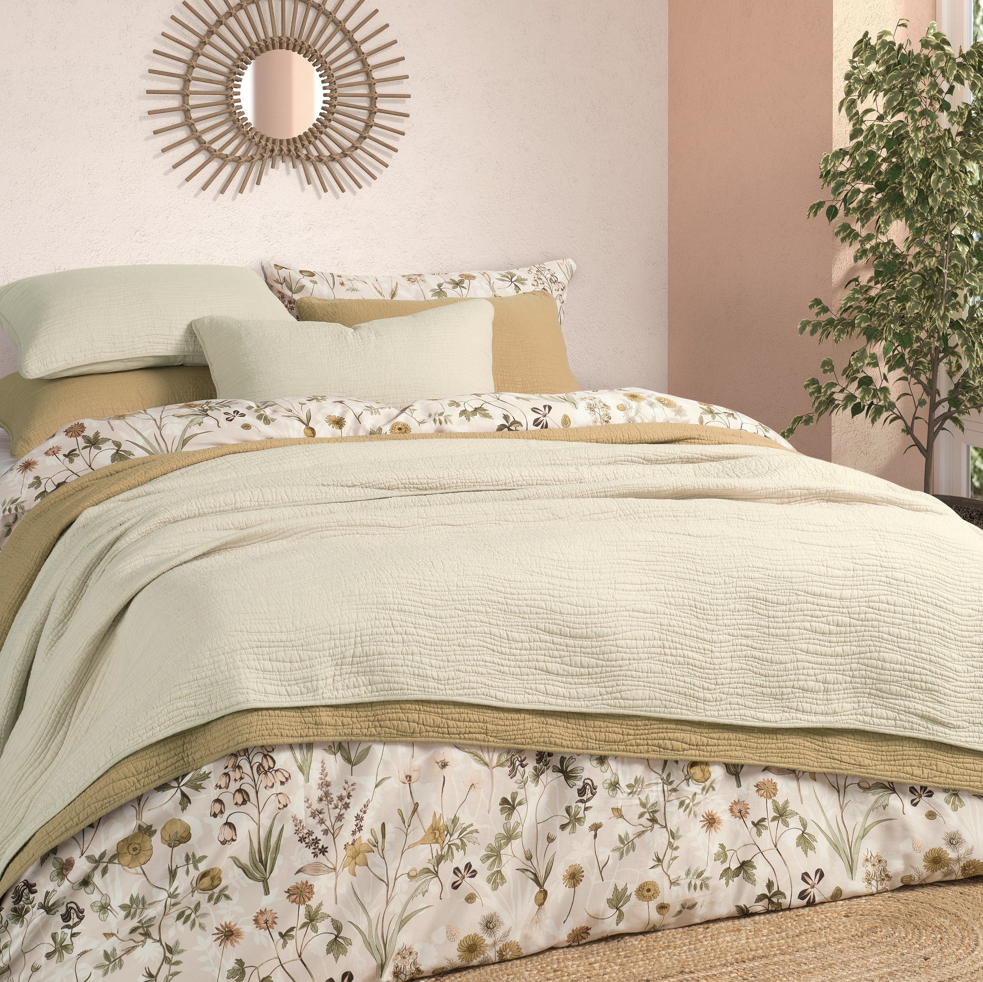 JAZZY SOLID NATURAL QUILT