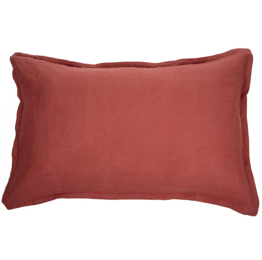 Linen Pillow Sham - Terracotta - 100% Belgian linen