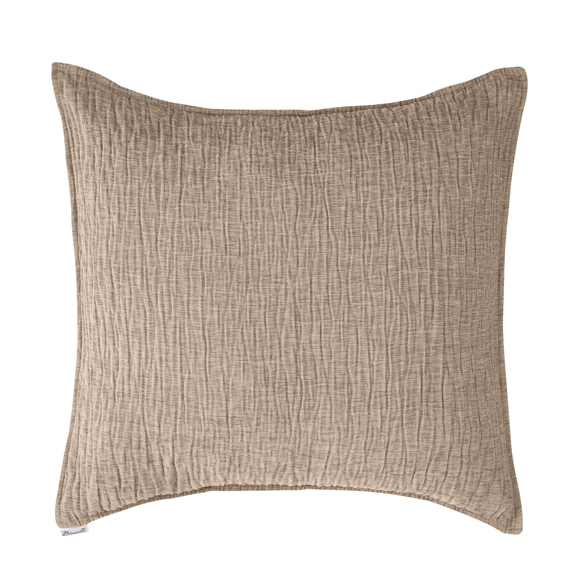 BARBARA TAUPE TEXTURED EUROPEAN PILLOW SHAM