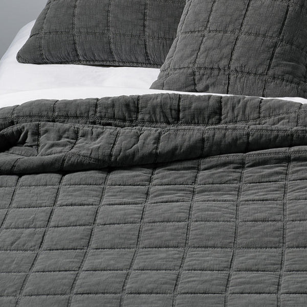 CHARCOAL STITCHED QUILT