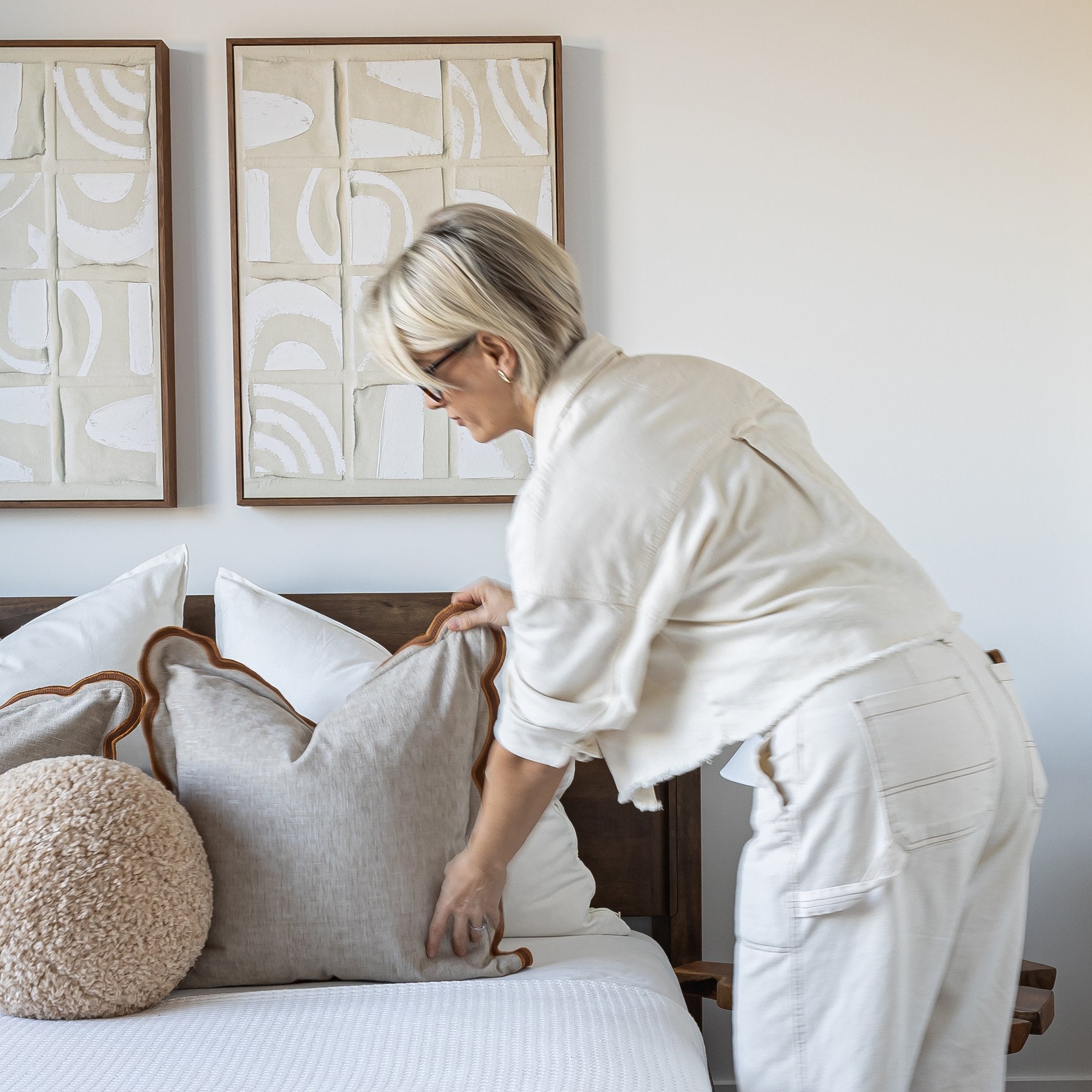 Luna Wood Tool-Free Double Bed - Coffee