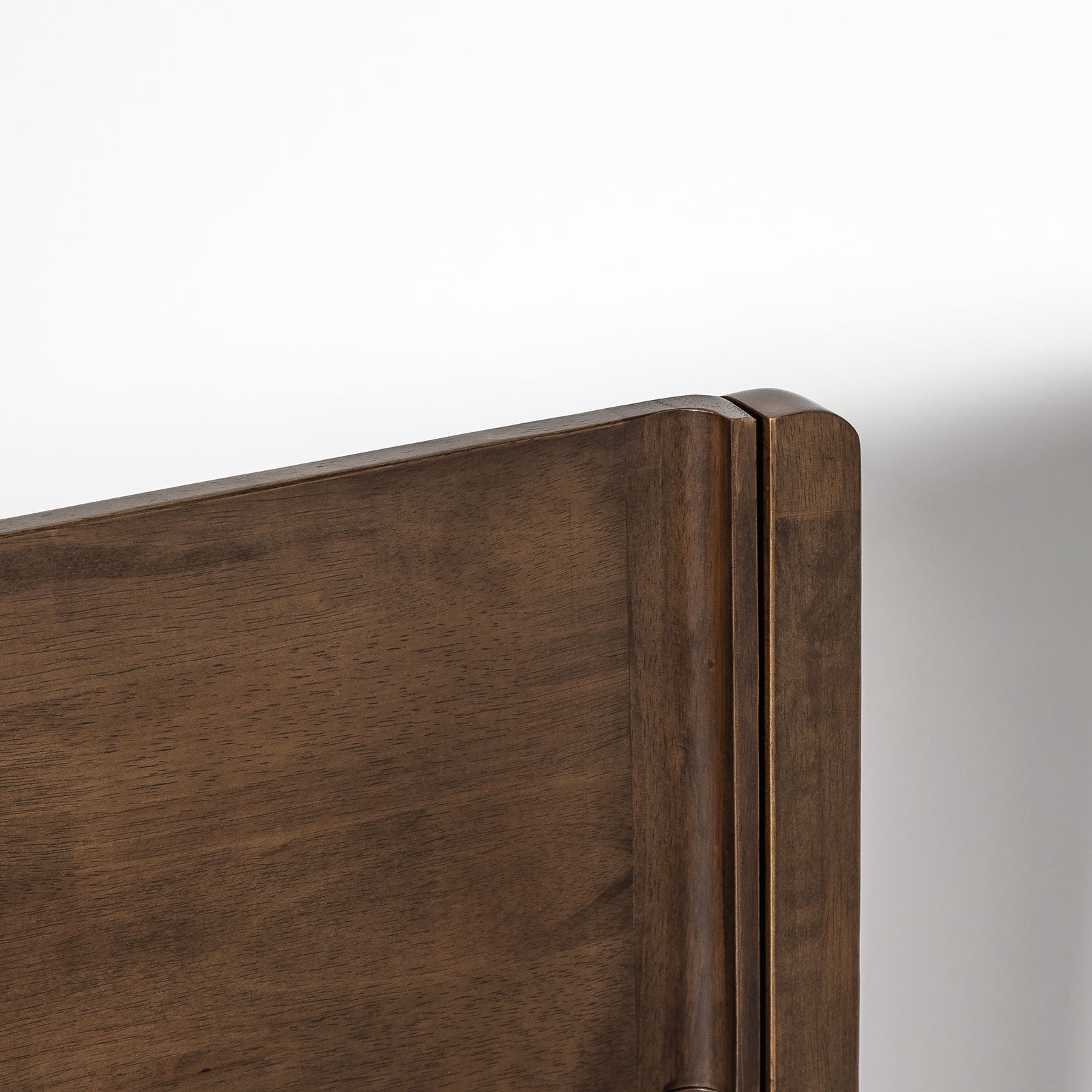 Luna Tool-Free Queen Bed Coffee finish side view