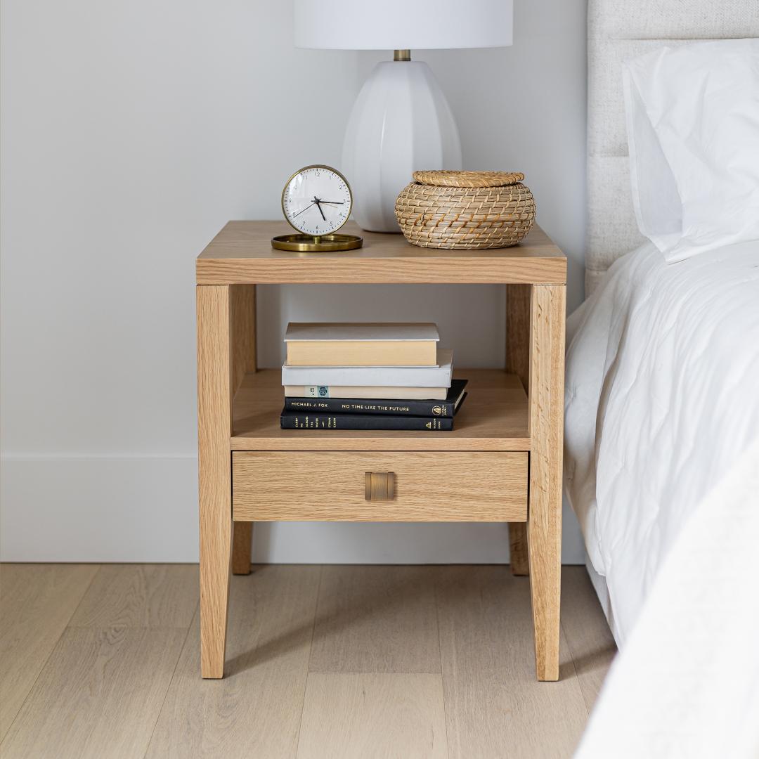 Hara 1 Drawer Accent Table - Natural Oak