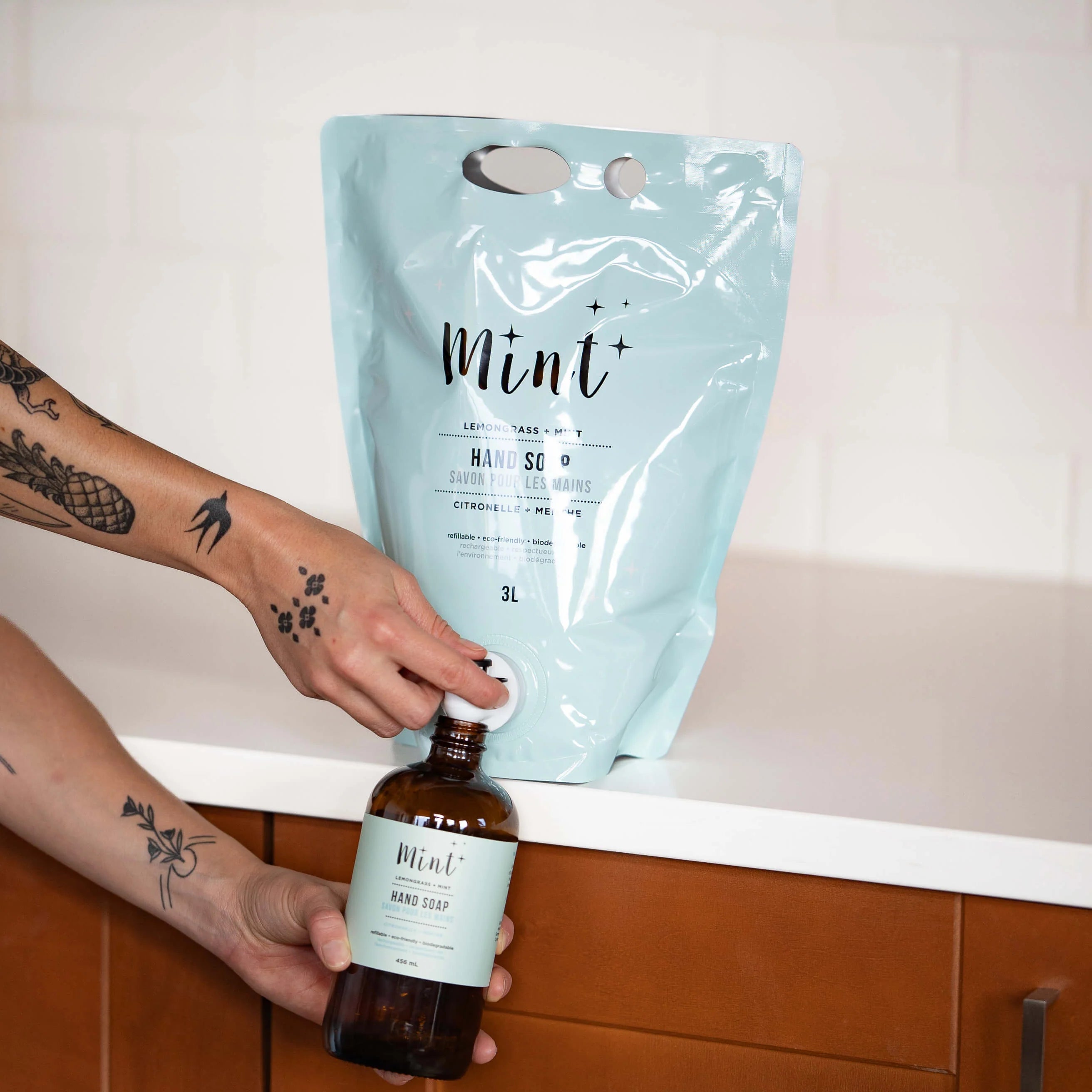 Mint Hand Soap - Party Pouch (Refill)