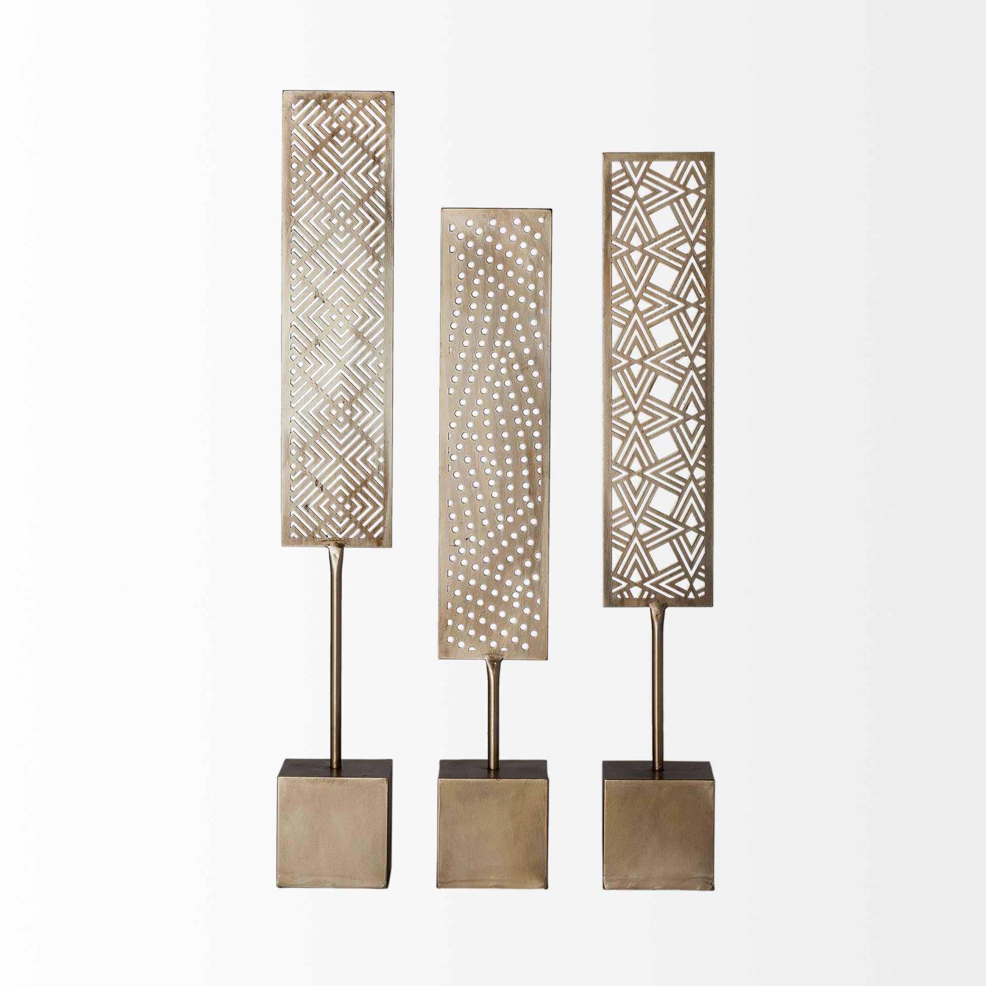 Arondale (Set of 3) 4L x 12W Gold Cutout Decorative Objects