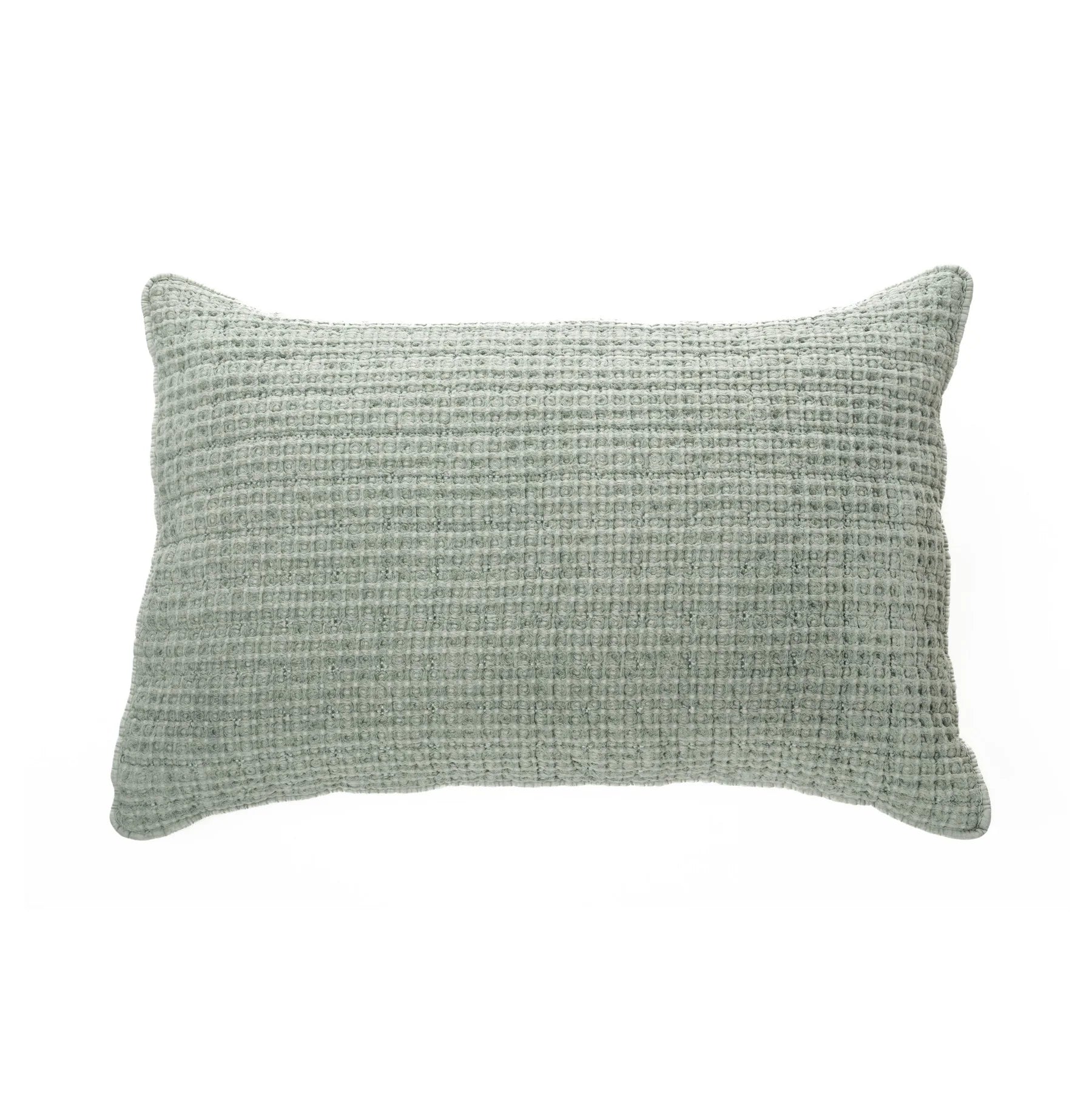 SPIRIT GREEN WAFFLE COTTON DECORATIVE PILLOW SHAM