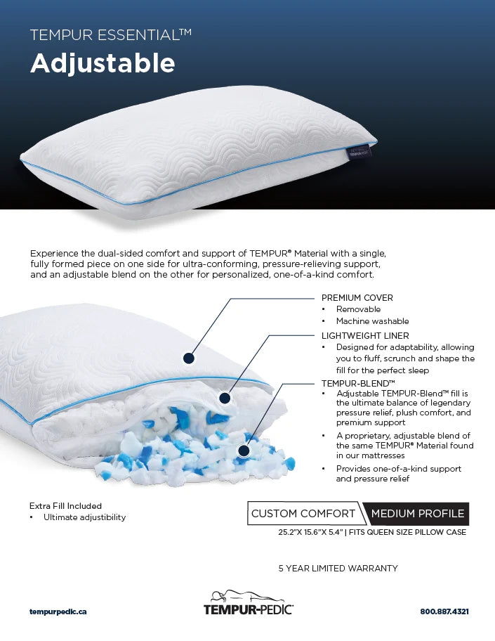 TEMPUR-Essential pillow for side and back sleepers