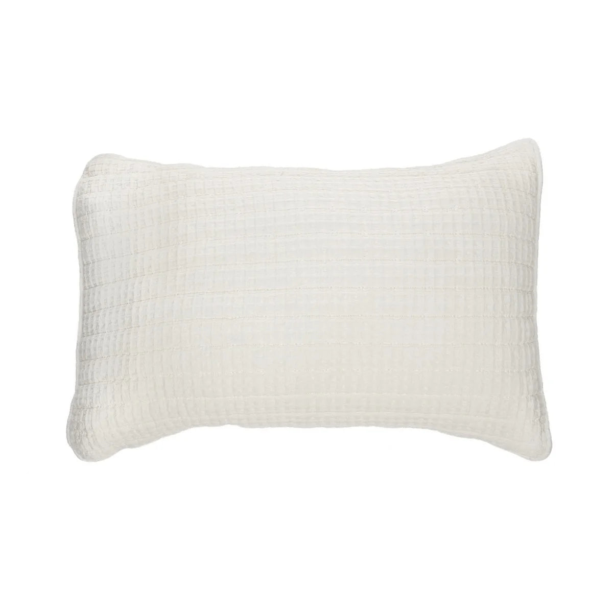 SPIRIT CREAM WAFFLE DECORATIVE PILLOW SHAM