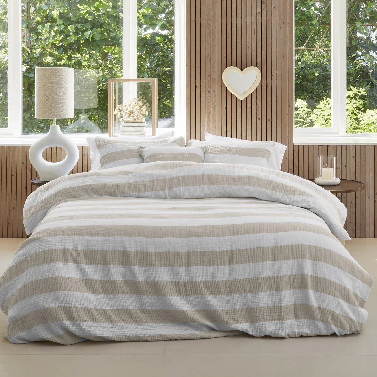 STRIPE NATURAL DUVET COVER