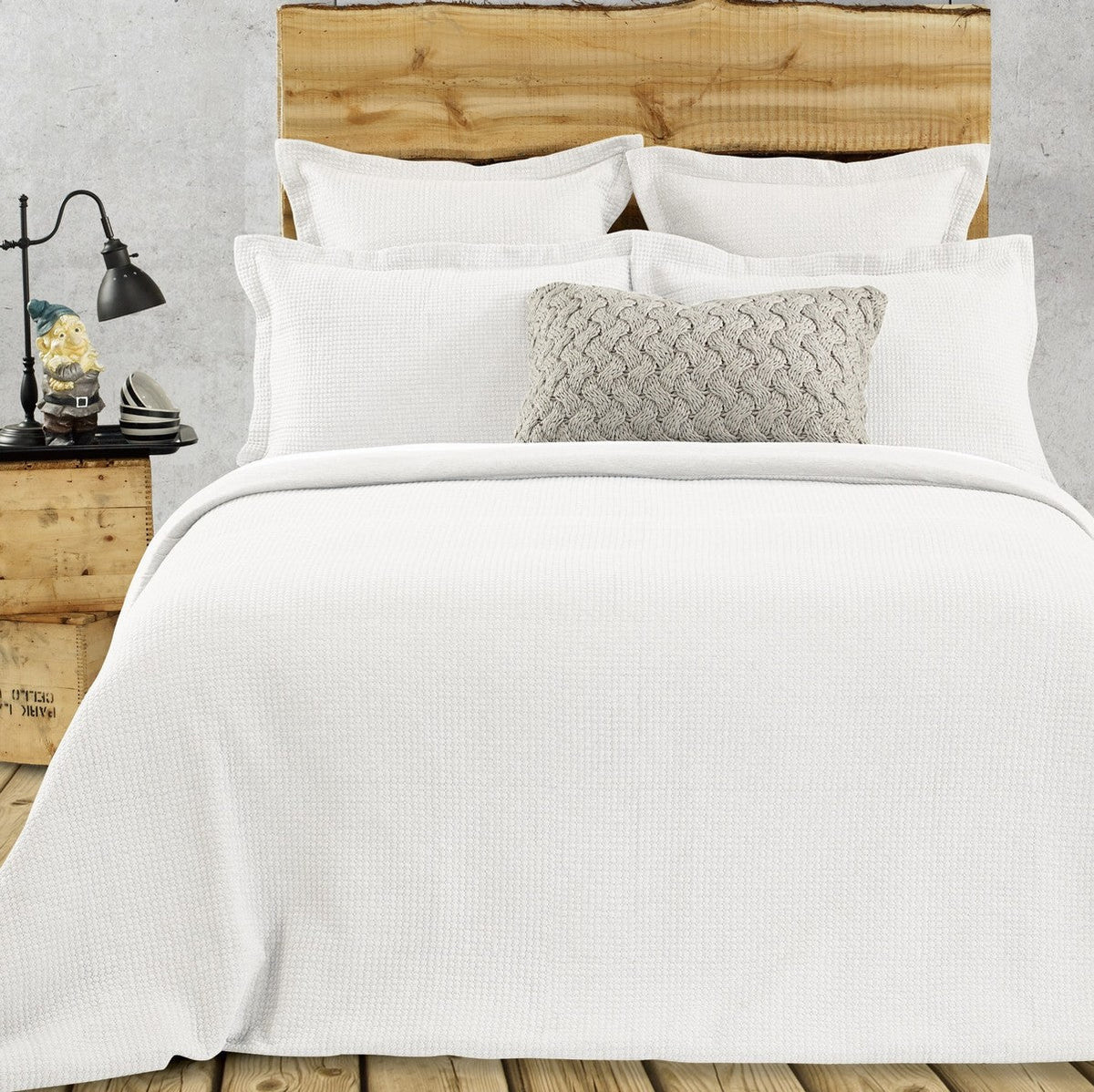RUSTIC WHITE JERSEY PILLOW SHAM