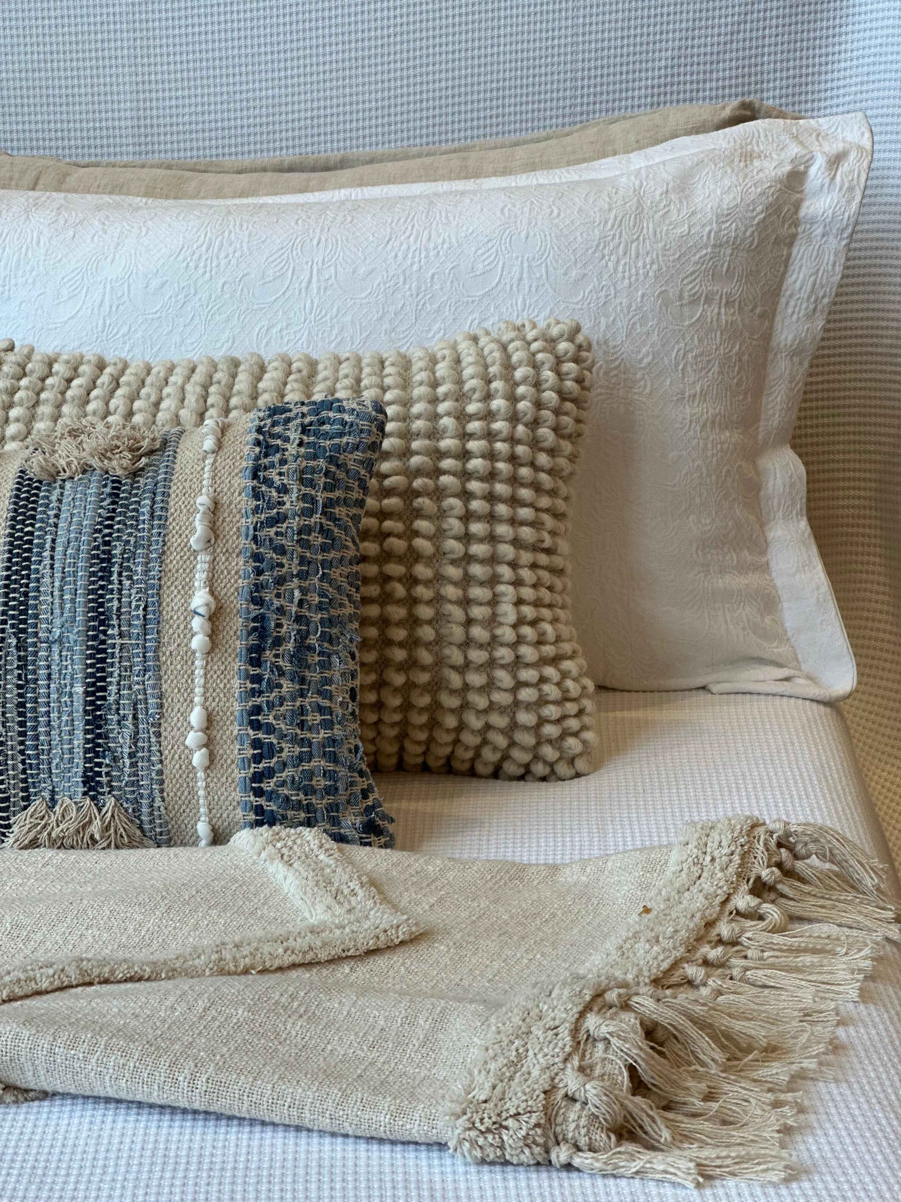 Handcrafted Bohemian Tufted Throw Blanket