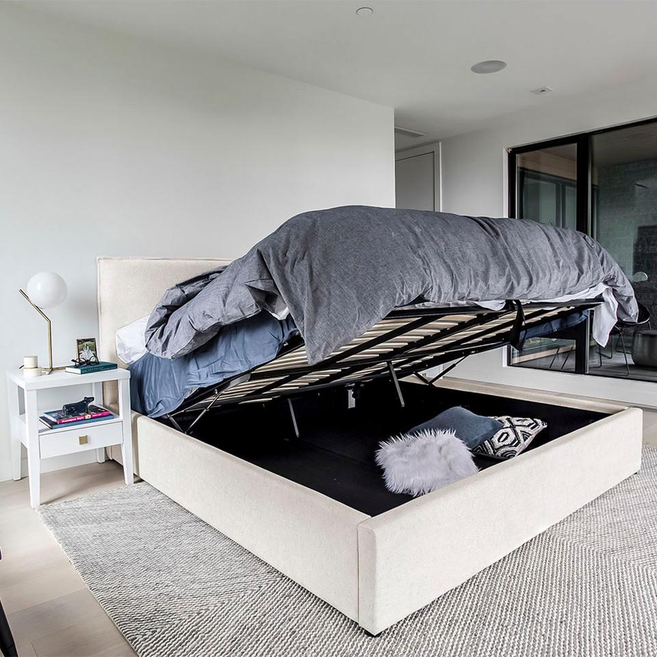 Julia Storage Bed - Cream - Queen