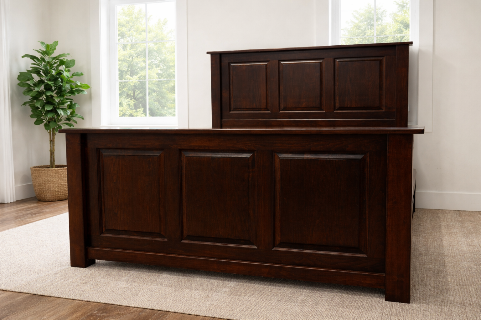 Floor Model Sale – Custom Made Maple Queen Arc Bed (With Headboard & Footboard)