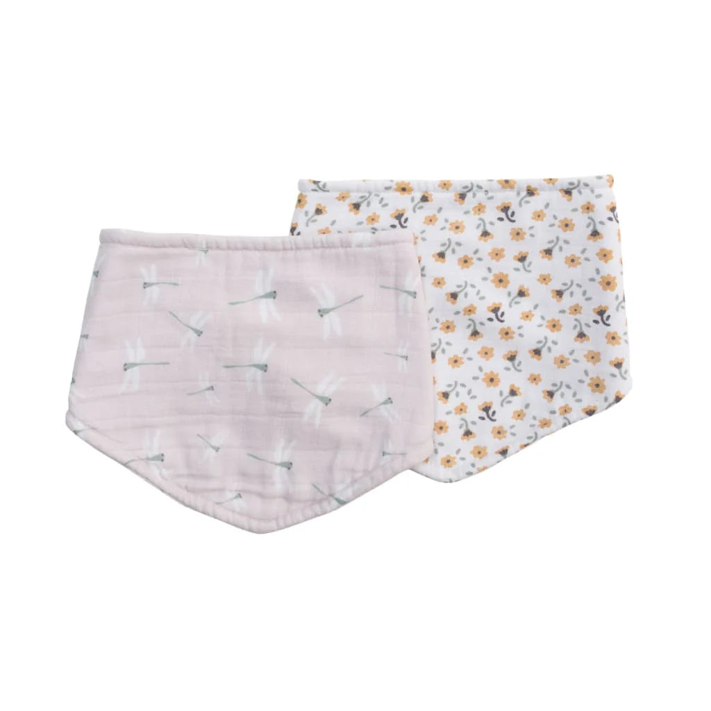 Dragonfly & Vintage Floral - Bandana Baby Bibs