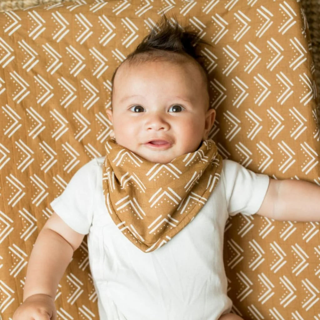 Mud Cloth & Black Birds - Bandana Baby Bibs