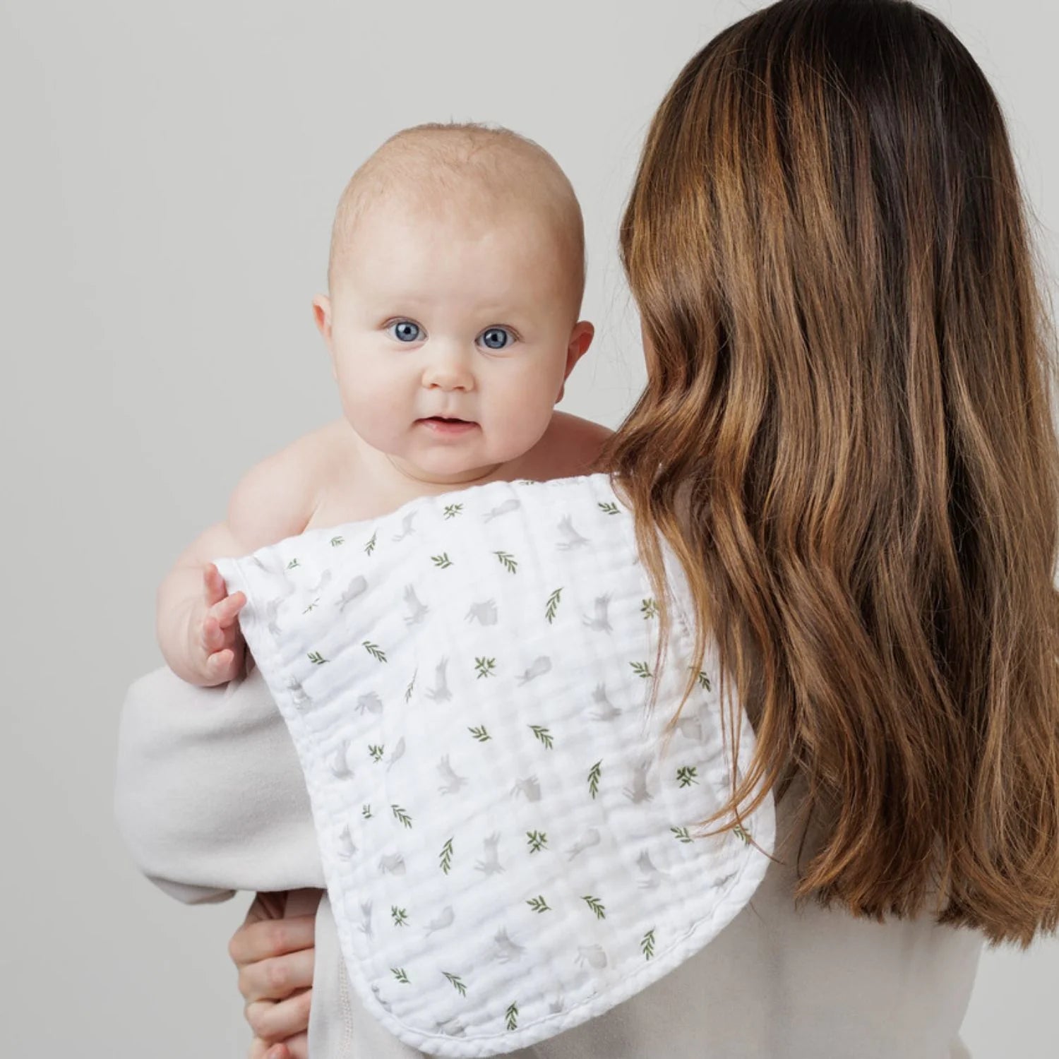 Bunnies & Fern - Muslin Baby Burp Cloths