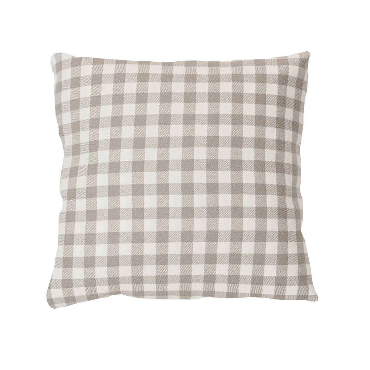 Taupe Plaid Cushion