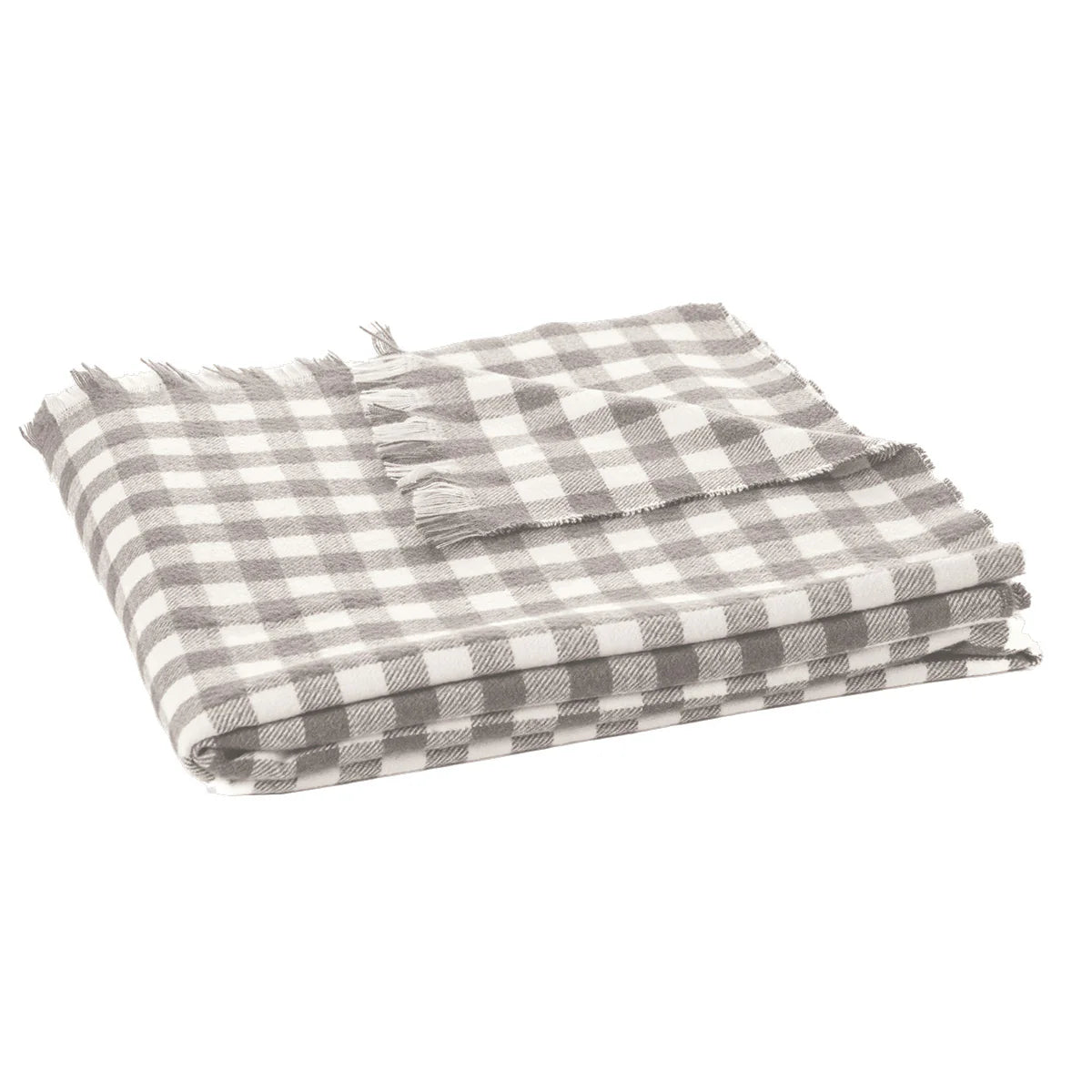 Taupe Plaid Throw