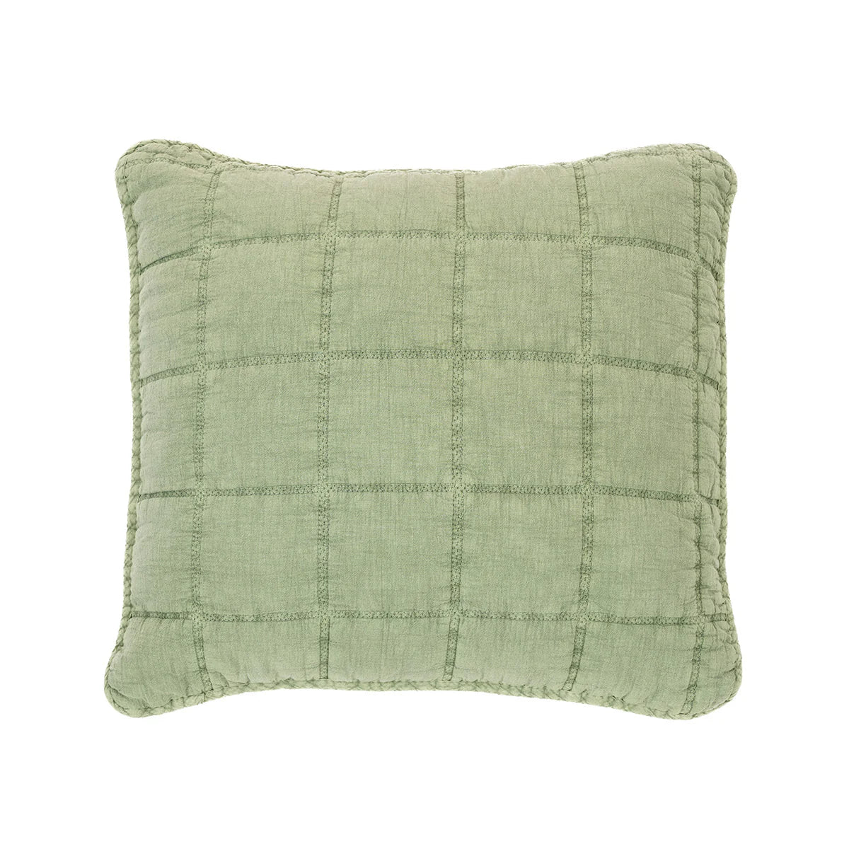 SWEET GREEN STITCHED CUSHION COVER