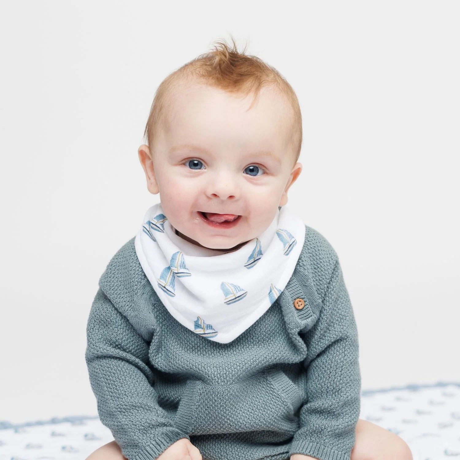 Vintage Bears & Sailboats - Bandana Bibs