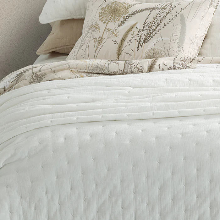 MUSLIN COTTON SOLID WHITE QUILT