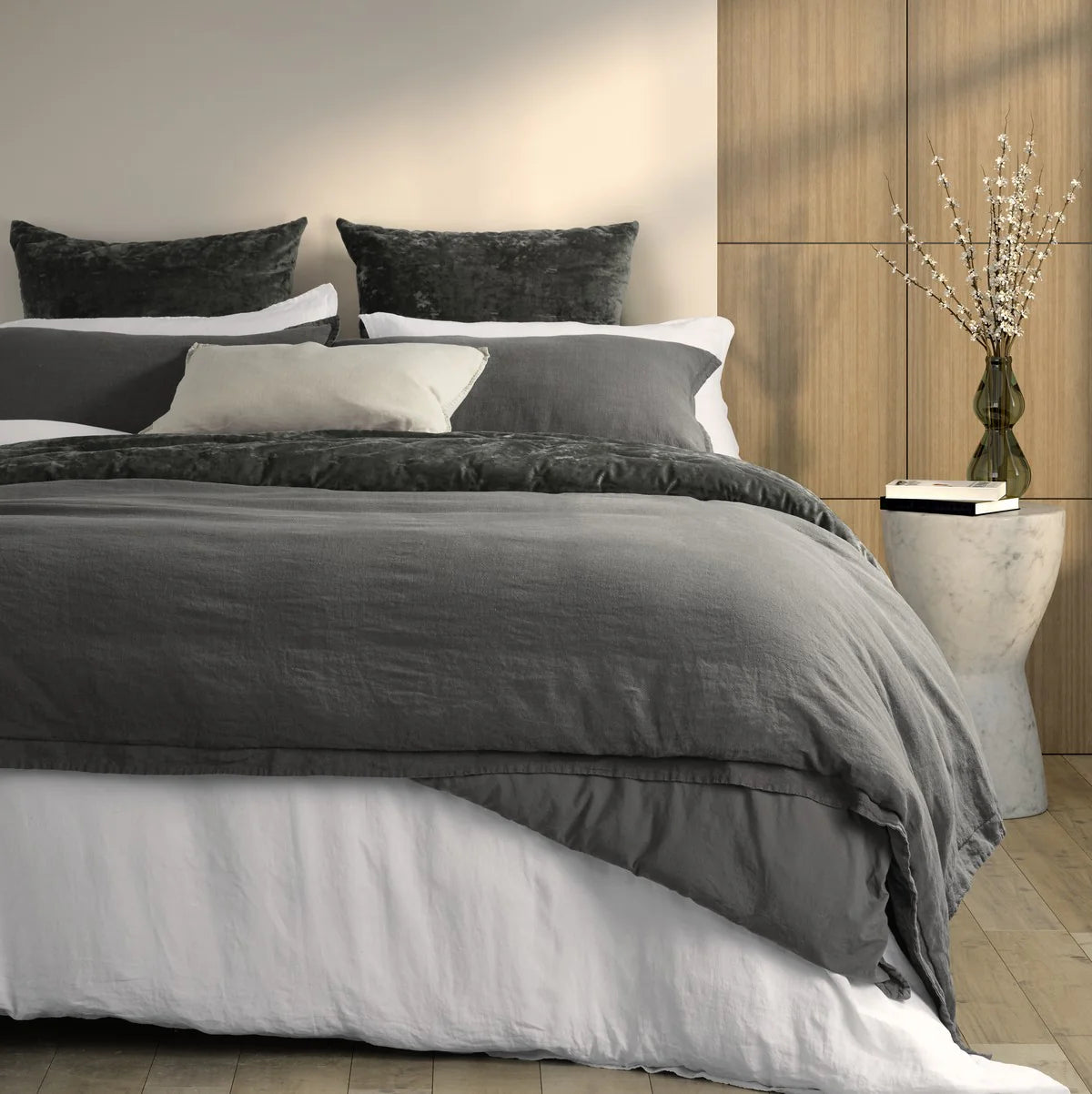 Linen Duvet Cover – Charcoal Black - 100% Belgian Linen