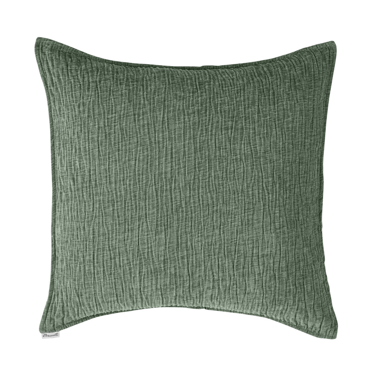 BARBARA GREEN TEXTURED EUROPEAN PILLOW SHAM