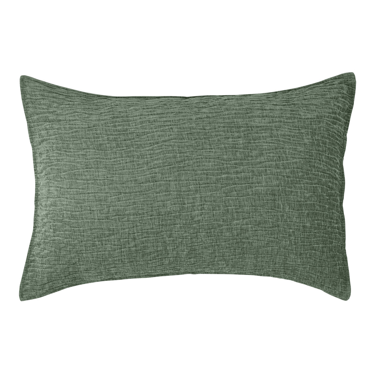 BARBARA GREEN TEXTURED PILLOW SHAM