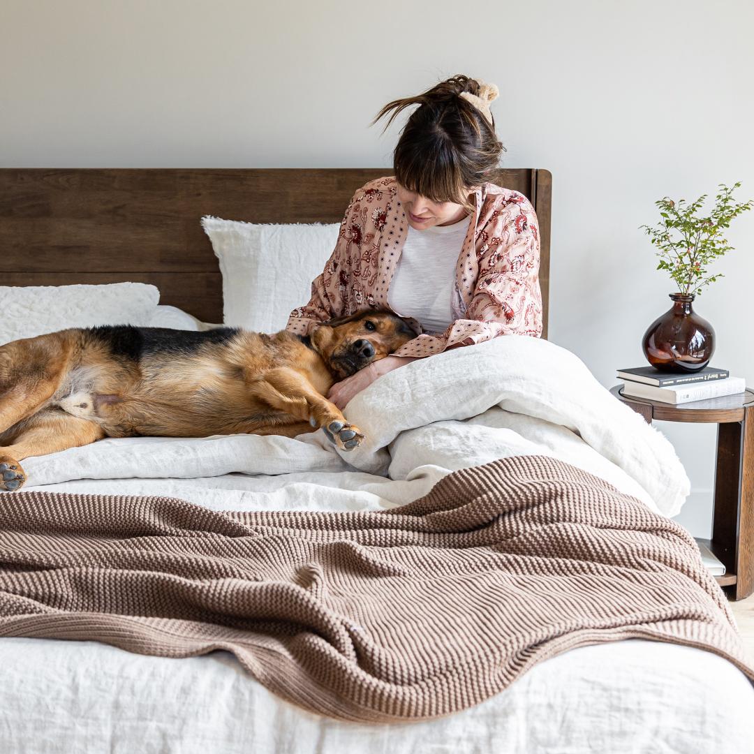 Luna Wood Tool-Free Double Bed - Coffee