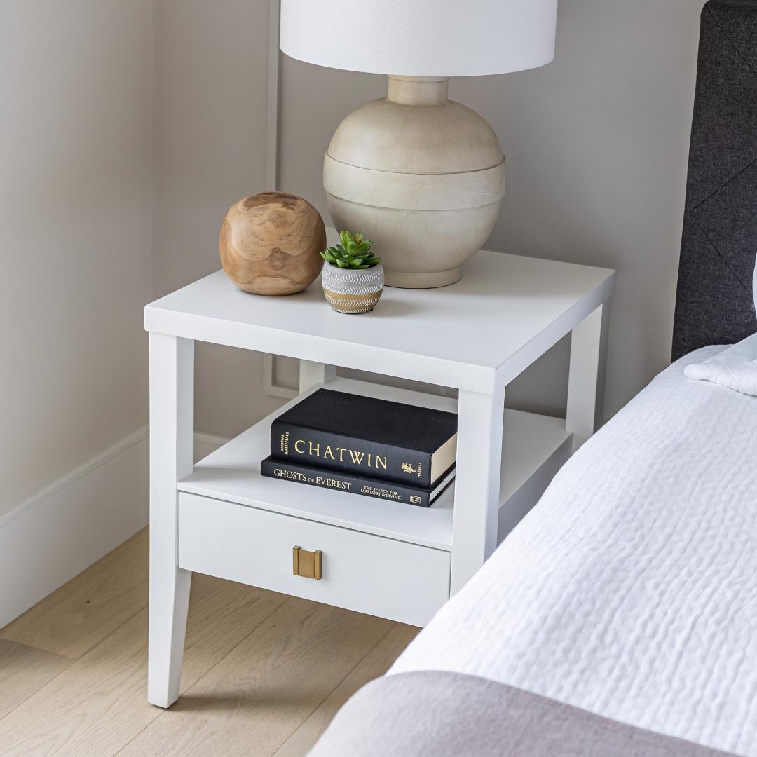 Hara 1 Drawer Accent Table - White