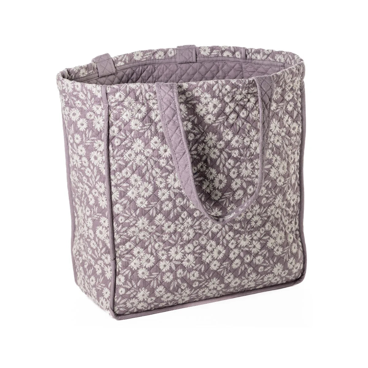 MAGGIE LAVENDER TOTE BAG WITH SMALL FLOWERS