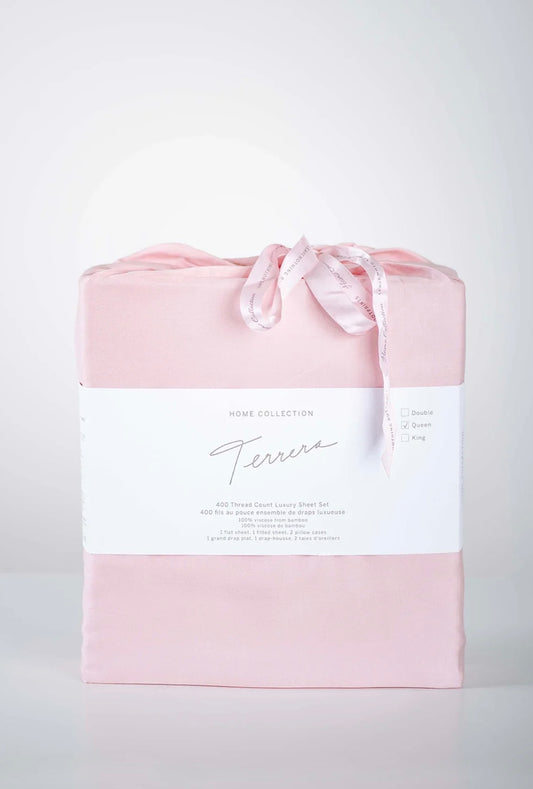 Bamboo Sheet Set - Pale Rose