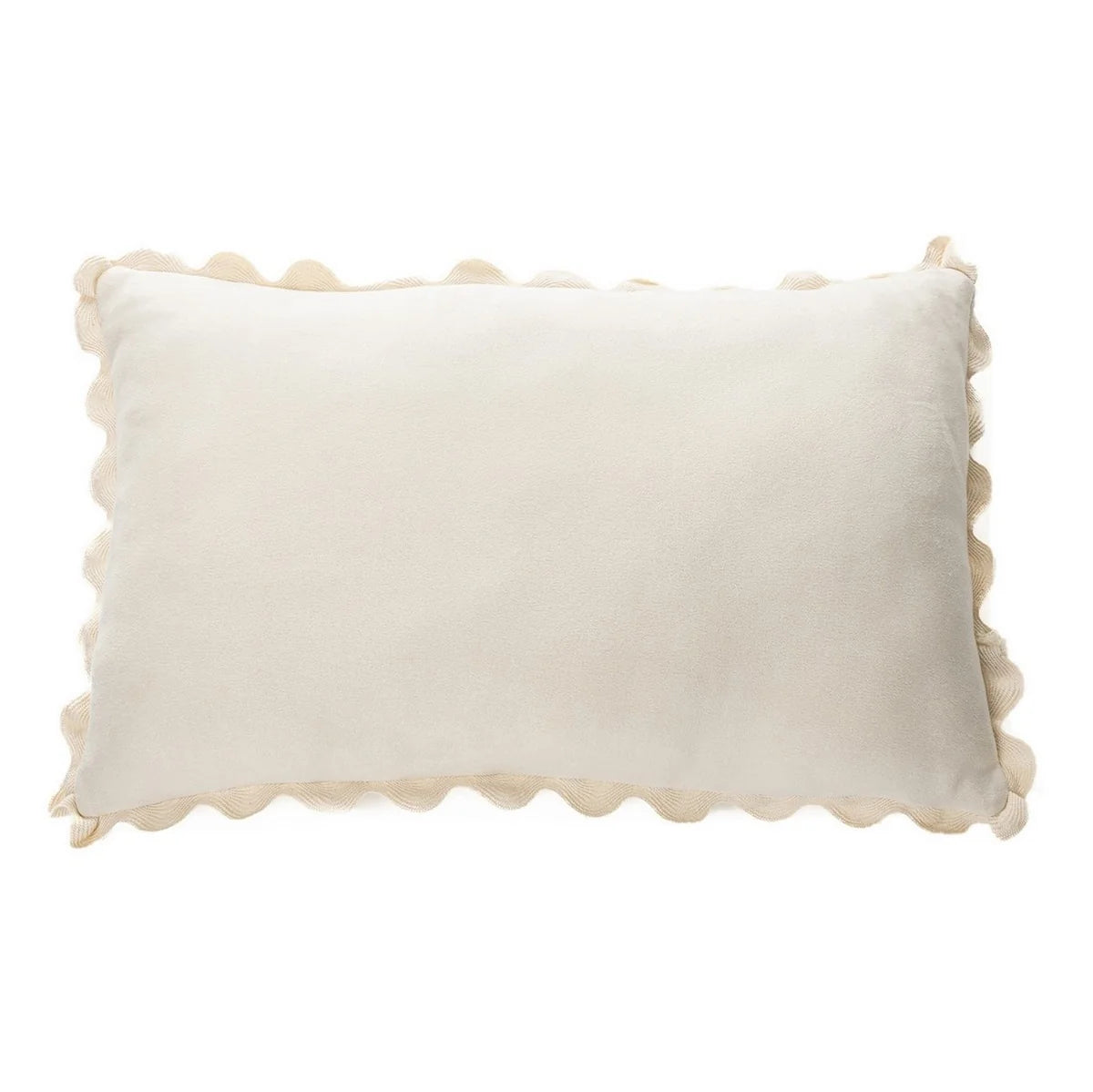 IVORY CREAM SUEDE RECTANGULAR DECORATIVE PILLOW