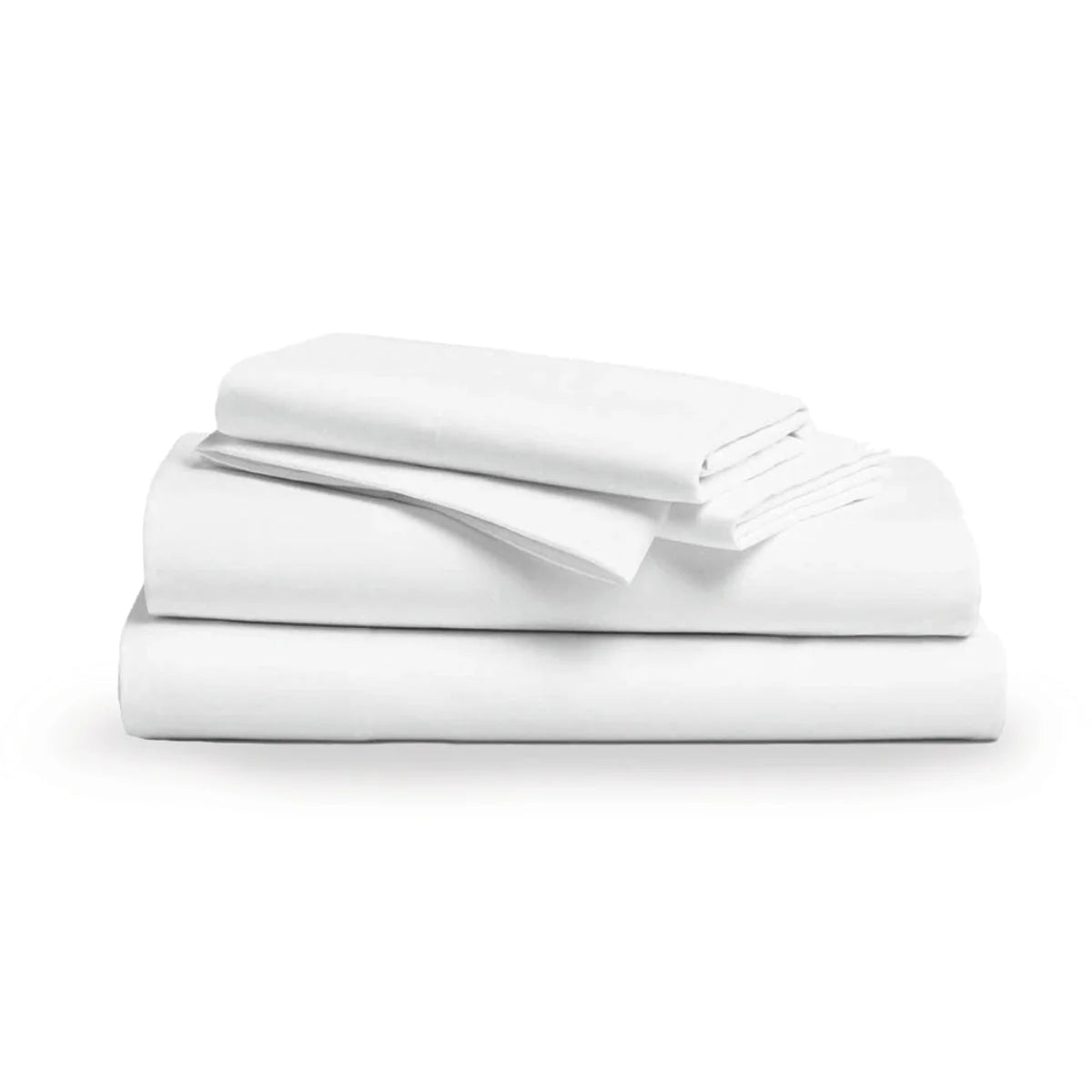 White 100% organic cotton sheet set with 400 thread count