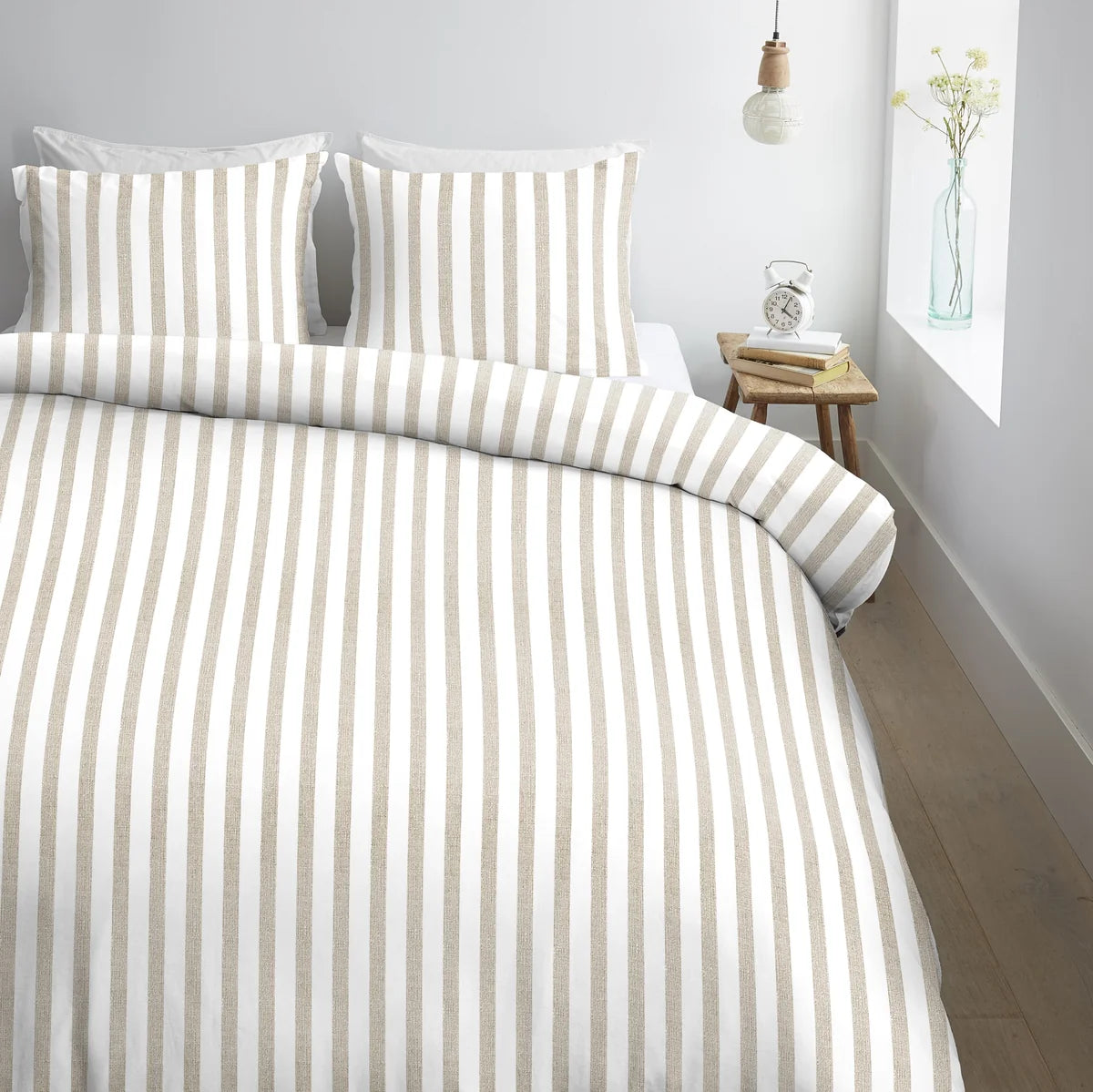 ALLY SAND STRIPE DUVET COVER