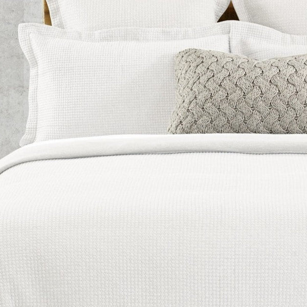 RUSTIC WHITE JERSEY QUILTED DUVET COVER