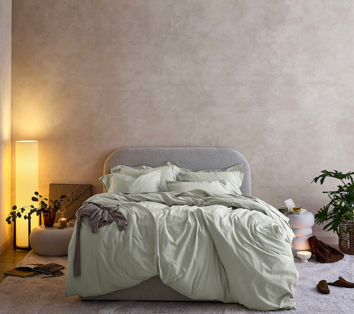 Hush Cloud Relaxed Weave Sheet Set - Willow