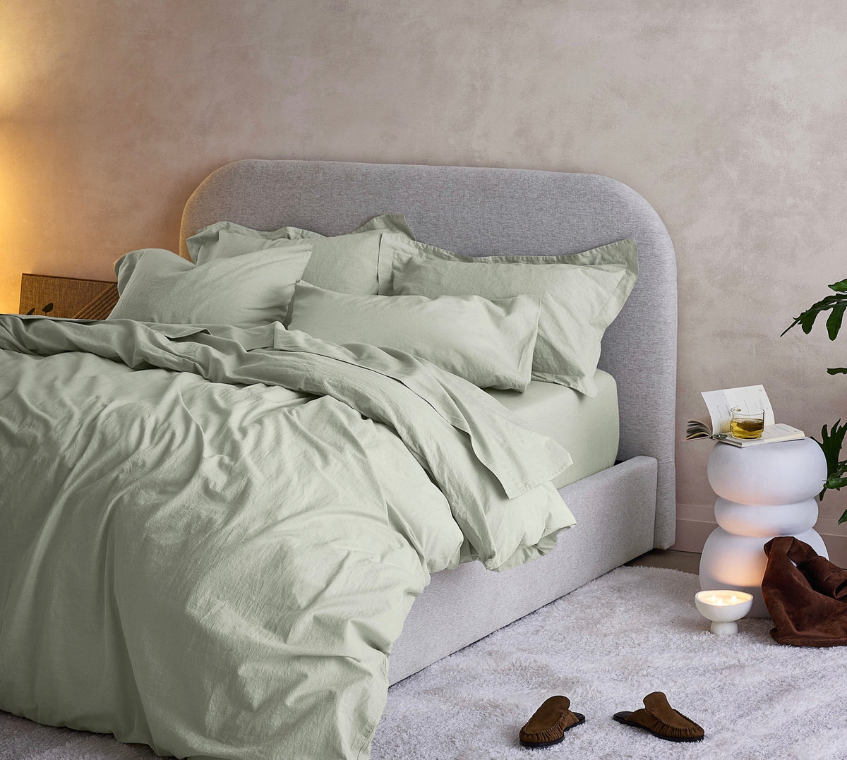 Hush Cloud Relaxed Weave Sheet Set - Willow
