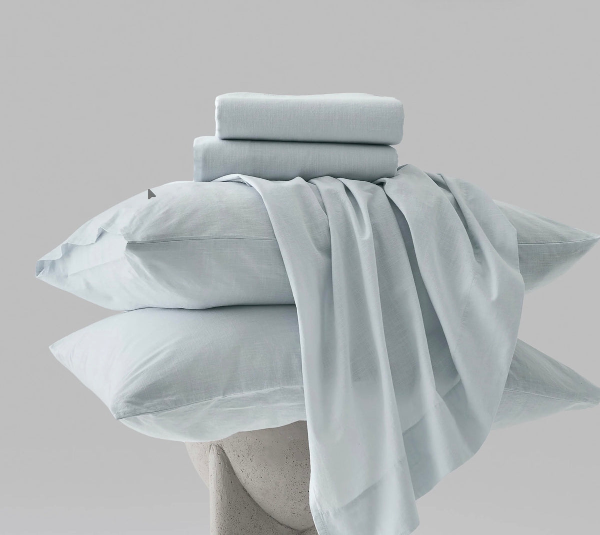 Hush Cloud Relaxed Weave Sheet Set - Sky