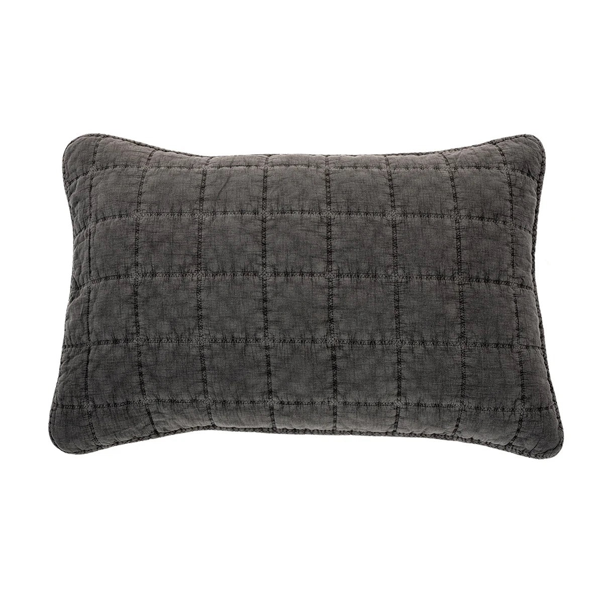 CHARCOAL STITCHED PILLOW SHAM