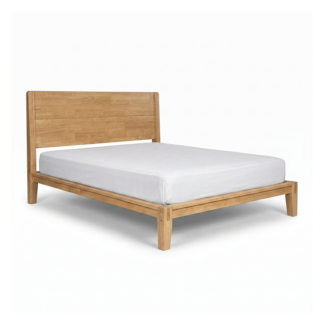 Luna Wood Tool-Free Queen Bed - Natural