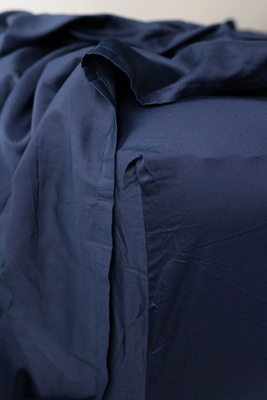 Fitted Sheet 300TC Cotton – Navy
